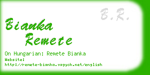 bianka remete business card